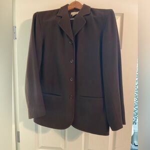 J crew wool single breasted jacket, brown, size 4
